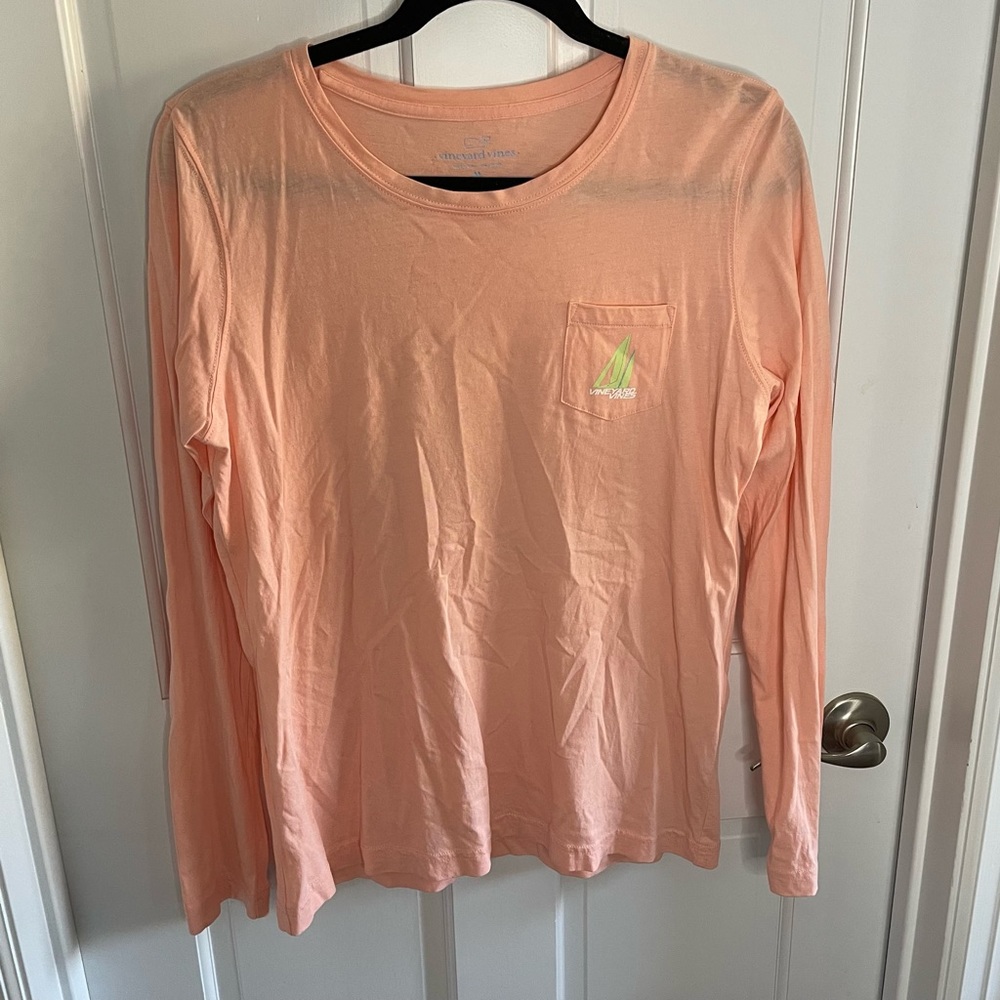 Orange Vineyard Vines long sleeve t-shirt